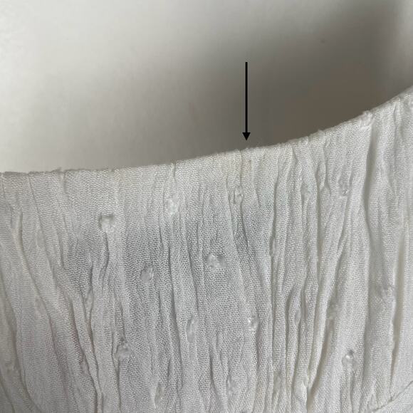 PAIGE Inesa Midi Dress White Coquette Minimalist Size L Party Wedding Guest - Picture 10 of 13